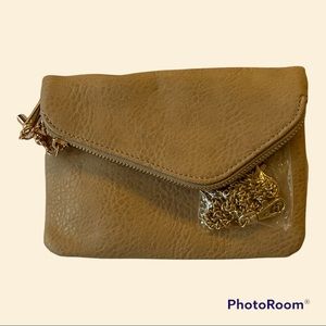 NEW tan crossbody clutch purse small